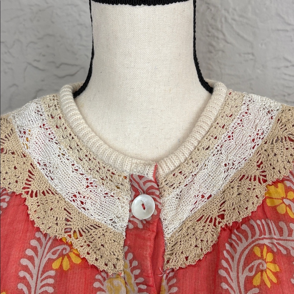 Free People Wool Blend Patchwork Cardigan - image 4